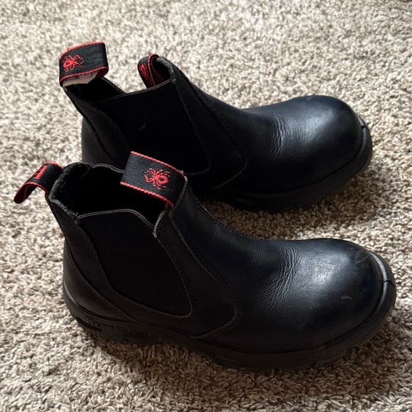 Redback Black Leather Boots - Picture 2 of 5